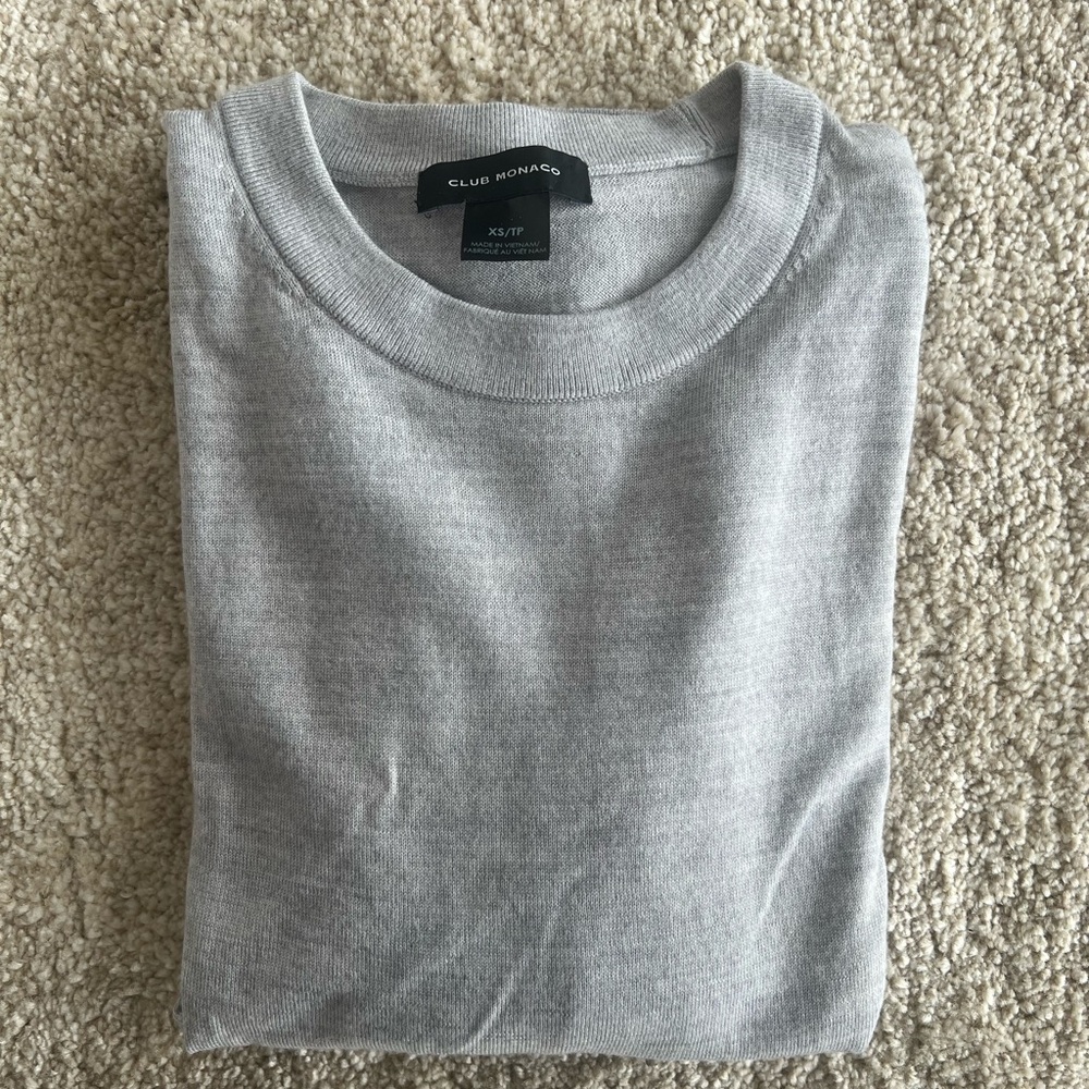 Club Monaco Linen mix Stone Grey Knit